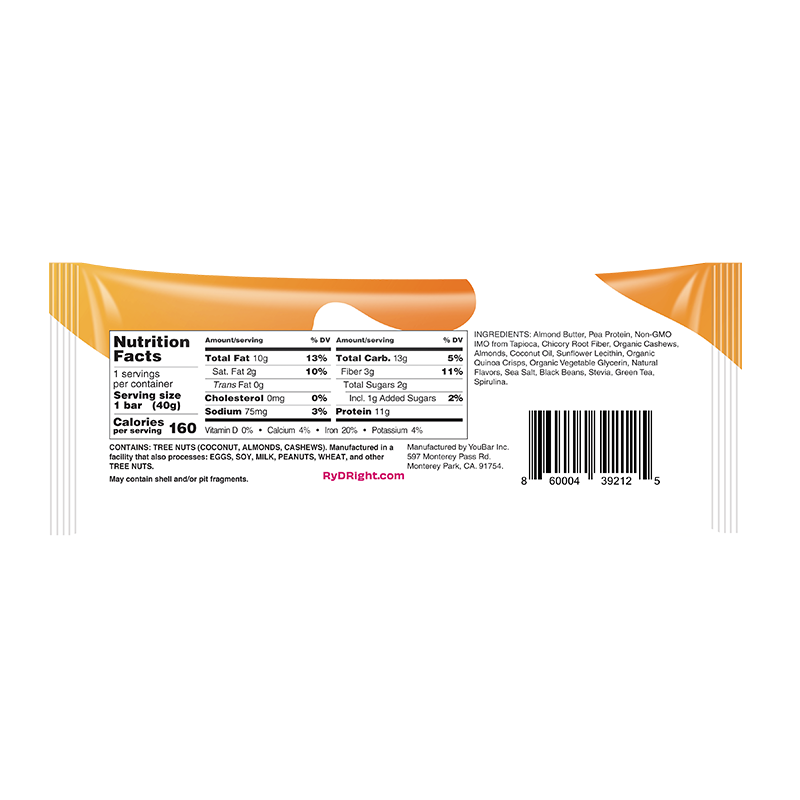 Caramel Nut Nutrition Bar (4 count)